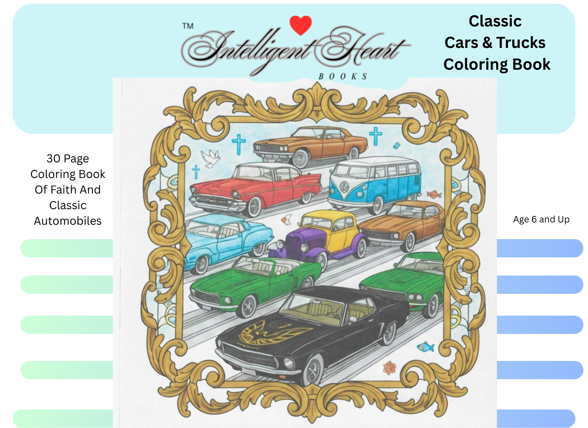 classic cars & trucks coloring book